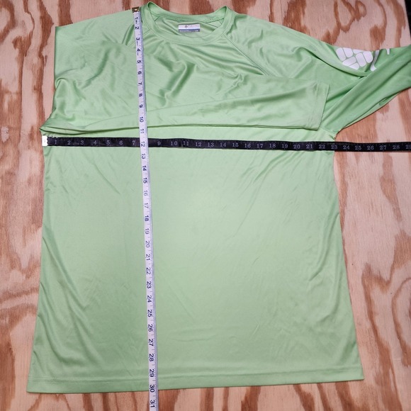 Columbia PFG‎ Mens Size Large Long Sleeve Shirt Pullover Omni-Shade Light Green - Picture 9 of 9